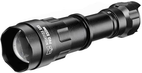 Nightfox IR-Infrarotstrahler XB5 Pro LED, 850nm Wellenlänge, Unsichtbares Licht nur zur Verwendung mit Nachtsichtgeräten, Über USB wiederaufladbarer Akku im Lieferumfang enthalten, Dimmbar