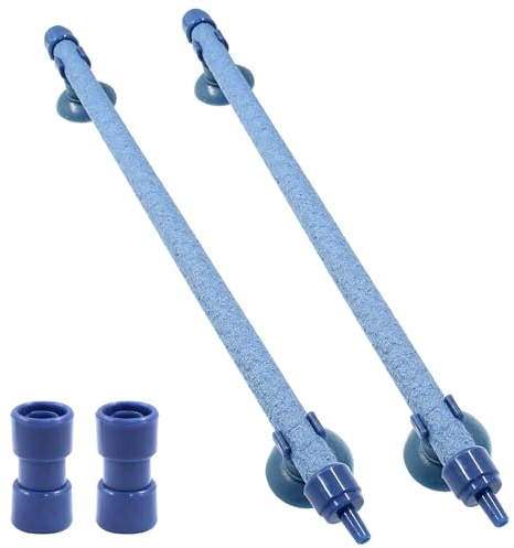 Coufce 2 Stück 17,8 cm Luftstein Bar Blau Fisch Tank Luftpumpe Aquarium Bubble Wall Aquarium Luftblasen Schlauch für Aquarium Bubble Release Diffusor Bar