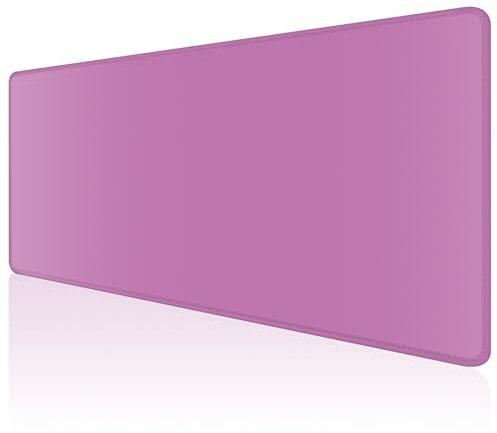 Dapesuom Large Gaming Mouse Pad, Extended Mouse Mat with Stitched Edges, Full Size Keyboard Pad with Non-Slip Base, Big XXL Computer Desk Mats for Gamer, Laptop, Office, 31.5 x 15.7in, Radiant Orchid
