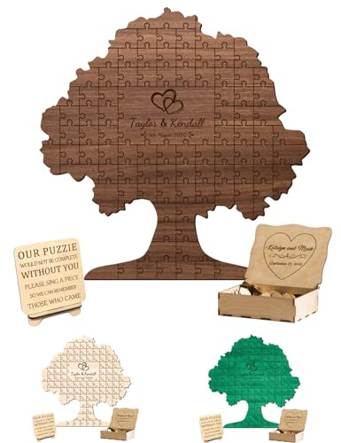 Personalisiertes Namensdatum Stammbaum Puzzle Hochzeit Gästebuch Alternative Our Puzzle Would Not Be Complete Without You Hochzeitsplakette Gästeunterschrift Buch mit 30/50/80/100 Puzzleteilen für
