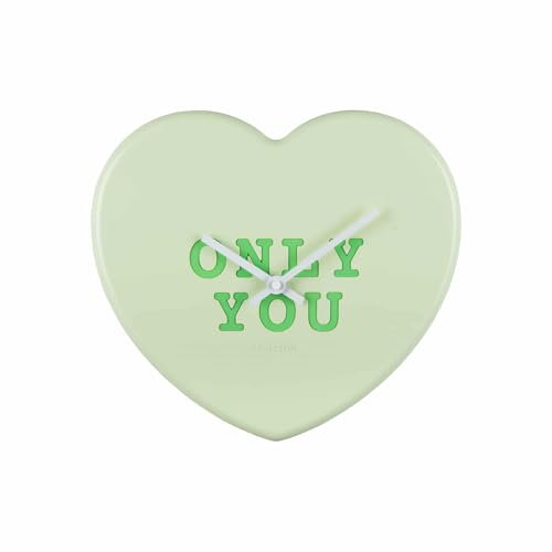 Karlsson Wanduhr Heart Candy - Grün - 30x6.2x27cm - Bio - Thermoplast - Wanduhr Modern Wohnzimmer - Wanduhren