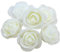 Wisafory Künstliche Rosenköpfe Mini Schaumrosen Künstliche Schaumstoff Rosen Köpfe Foamrosen Dekoblumen Rosenstrauß für Hochzeit Brautstrauß Party Home Deko DIY Valentine's Day Milchweiß 100PCS
