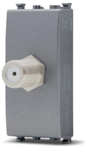 TOT ELECTRIC PRESA SATELLITARE Grigio scuro Frutti elettrici compatibili con Vimar Arke per placche supporti 19613