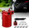 Serbatoio per Auto in Alluminio-Universale,300ml,Contenitore per Olio Motore,Contenitore per Olio con Filtro Dell'aria,con Tubi Olio,Dadi,Giunti, Fascette, Viti,Accessori O-Ring (Rosso)