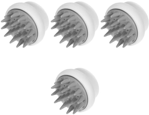 4 Stück Shampoo-Bürste hairbrush haarbürsten Haarshampoo hair care Haar-Kopfhaut-Massagegerät Kopfhautmassagegerät Kopfmassagegerät für Haare Dusche mit Kopfhautbürste Abs Weiß MAGICLULU