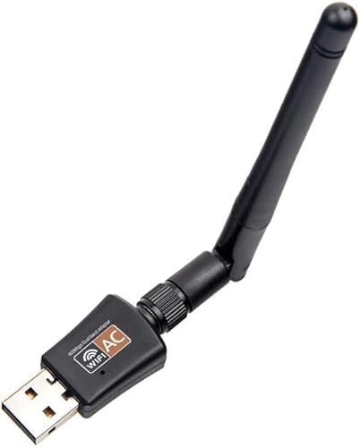 600Mbps Dual Band 2.4/5GHz Internet USB WiFi Adapter, Laptop Wireless Empfänger Netzwerk Dongle mit Antenne, kompatibel mit Windows 11.10/8/7/XP/VISTA, MAC, Linux