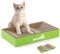 pecute Cat Scratcher Cat Scratching Board, Wavy Shape Double-Sided Kitty Scratching Cardboard Pads, 2-in-1 Cat Scratchers Cat Lounger Detachable Replaceable, Reversible Use