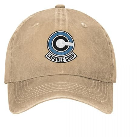 DTDSWNCD Classique Capsule Corp Hommes Femmes Casquette De Baseball Anime Chanson en Détresse Denim Capuchons Chapeau Mode Extérieur Running Golf Réglable Snapback Chapeau Cool