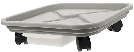 KONTONTY Bandeja De Olla Transportador De Plantas con Ruedas Rodillo Macetero Paleta De Plantas Maceta De Paleta Planta Bandeja De Goteo Plataforma Rodante para Plantas Platillos para