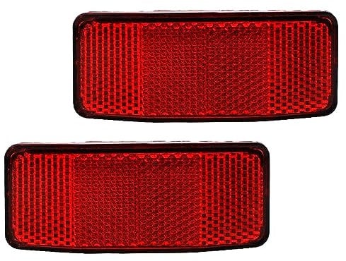 pistro 2Pcs Bike Reflectors Safety Bicycle Reflectors Night Riding Basket Mount for Outdoor Pannier Racks Frame Mountain Road Bikes