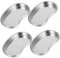 Healeved 4piezas Bandeja Inoxidable Plato Reutilizable Forma De Riñón Para Instrumentos Médicos y Odontológicos Para Clínicas y De Pequeñas