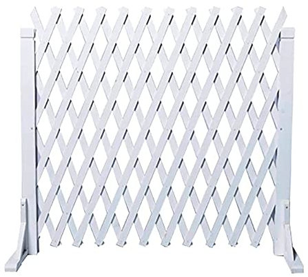 Treillis extensible en bois pour porte étendue autonome - Clôture pliable - Barrière pour animaux domestiques - Support de jardin réglable pour plantes grimpantes