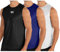 UHouse Debardeur Homme Lot de 3 Débardeur Sport Maillot de Corps Col Rond Ete Tee Shirt sans Manche Fitness T-Shirt Musculation Running Tshirt Coton Gym Mes Commandes en Cours De Livraison Blanc XL