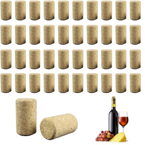 40Pcs Wine Bottle Corks Length 38mm Diameter 21mm Soft Wooden Wine Stoppers Replacement Straight Corks for Craft DIY Decorations Wine Bottles