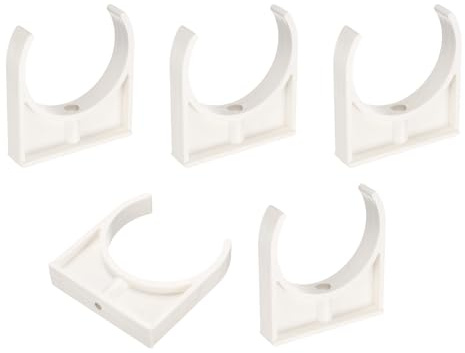 sourcing map 5 abrazaderas de PVC para tubería de agua, 75 mm de diámetro interior, hebillas de tubería de agua en forma de U, abrazaderas de tubo de tubo para manguera de tubo de agua de 2.5