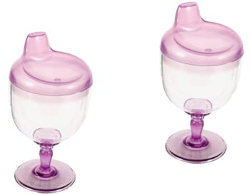 HAPINARY 2 Stück Anti Fall Weinglas Für Kinder, Kleinkind Trainingsbecher, Baby Wasserflaschen, Becher Für 36+ Monate Alte Schnabelflasche, Baby Trainingsbecher Für Babys, Kelch