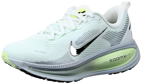 Nike W Vomero 18, Sneaker Mujer, Summit White/Black-Barely Volt, 38 EU