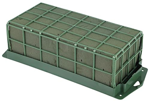 Qusedwey 1 Pcs Floral Foam Cage Flower Holder with Floral Foam for Flowers Cage Bowl for Table Centerpiece Floral Arrangement