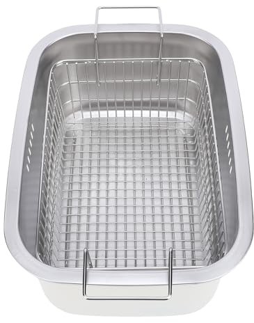 KIMISS Stainless Steel Washing Up Bowl - 7.5L Multi Purpose Dish Tub for Kitchen Sink, Large Vegetable Washing Basin with Drain Basket