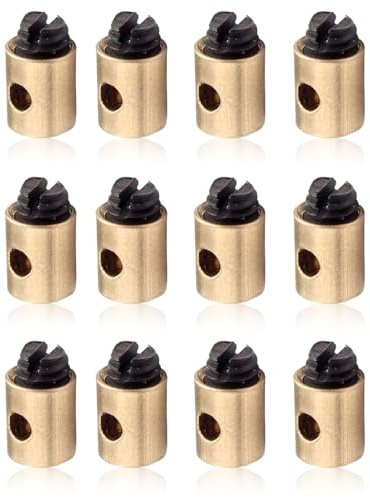 MenYiYDS 12 Pezzi Cavi acceleratore per moto, kit acceleratore rapido moto, Morsetto universale per cavo acceleratore in ottone, 5×6 mm, fascetta per filo moto, adatto per scooter e acceleratori moto