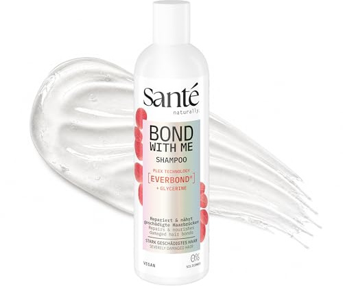 Santé naturally. Bond With Me Shampoo - 250 ml - Bond-Repair-Shampoo mit EverBond & Glycerin - repariert Haarbrücken ab der ersten Anwendung - vegan, ohne austrocknenden Alkohol