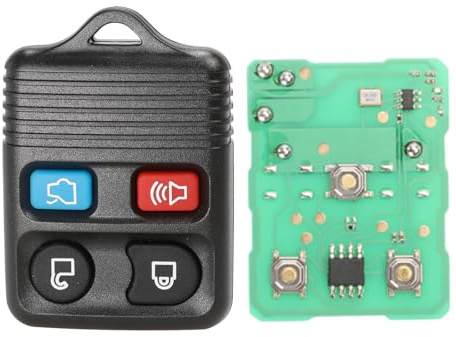 EcoGleam Keyless Entry Remote Car Key Fob for Ford Focus Escape Fiesta Edge (4 Buttons)