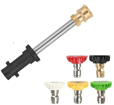 Hochdruckreiniger-Verlängerungslanze | Schnellkupplung mit hoher Reichweite for große SUV-Pickup-Fahrzeuge(19.7cm Five Nozzles)