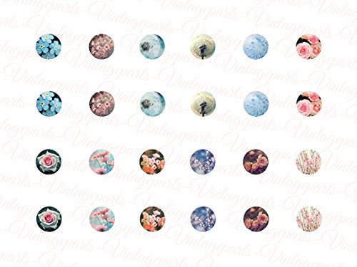 Vintageparts Motivbogen Springtime für 10mm Cabochons, DIY-Schmuck