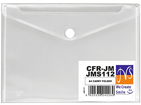JMS® Plastic Wallets Folders - A4 Folders Document Folder Popper Wallet with Button for Document Storage-JMS112 (Pack of 10)