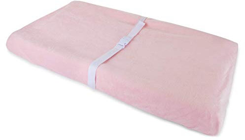 Housse de matelas à langer en peluche imperméable 100 % velours de coton | pas besoin de doublure de matelas à langer rose