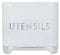 KitchenCraft Lovello Utensil Holder, Textured with Geometric Hexagon Pattern Cutlery Holder, 20 x 10 x 16 cm (8 x 4 x 7), Ice White