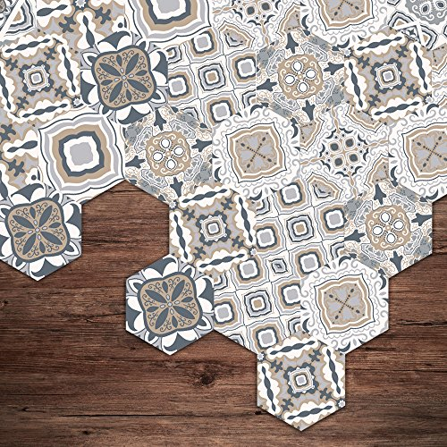 Alwayspon Vinylfliesen, selbstklebend, für die Innendekoration, selbstklebend, 18 x 24 x 24 cm, 10 Stück (Keramik)