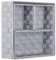 Brandsseller 4er Set Aufbewahrungsboxen - 28x28x10 cm, 26x13x9 cm, 13x13x9 cm (2x) – eckige Regalkörbe ohne Deckel – Rattanoptik, geflochten mit Metallrahmen - Hellgrau