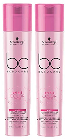 2er pH 4.5 Color Freeze Rich Micellar Shampoo Bonacure Schwarzkopf Professional für langanhaltende Farbe 250 ml