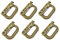 Koyheng Grimloc-Molle-Karabiner, 6 Stück, D-Verschlussring, D-Ring-Clip, Karabiner, Schnalle