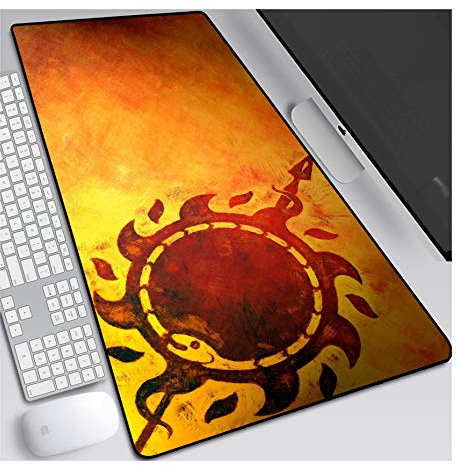ITBT Game of Thrones 900x400mm Tappetino Mouse Gaming 900x 400mm XXL per Mouse e PC, 3mm Mouse Pad Antiscivolo Fondo in Gomma con Bordi Cuciti, D