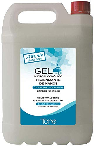 Tahe Gel Hidroalcohólico Higienizante de Manos Dermoprotect (5 litros - Con perfume Limón)