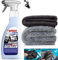 detailmate Trockenreinger Auto Set: Sonax Xtreme BrilliantShine Detailer, 750ml Sprühflasche + kurzfloriges Mikrofasertuch 320GSM + langfloriges Poliertuch 550GSM + Schutzhandschuhe