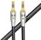 SKW Cavo Aux di alta gamma (suono Hi-Fi), fili di rame e argento Cavo Jack da 3,5 mm/Cavo per cuffie, auto, telefono cellulare, PC, altoparlante, stereo, lettore MP3-5M