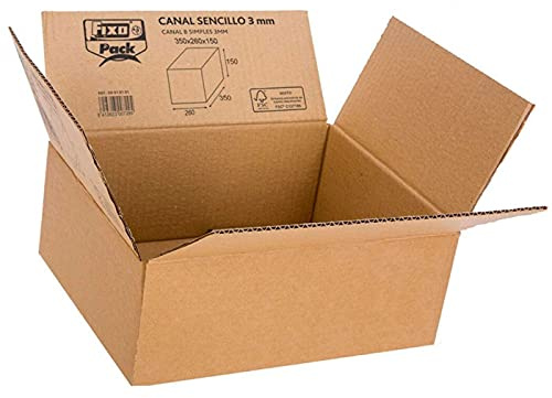 Acan Tradineur - Pack de 10 Cajas de cartón para Embalaje - Cartón Reforzado, Resistente, Plegable y Reutilizable - Ideal para envíos de Paquetes, almacenaje, etc. - 35 x 26 x 15 cm
