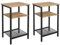 VASAGLE Beistelltisch-Set, 2 Stück Nachttische, kleine Sofatische, Schlafzimmer, Wohnzimmer, einfacher Aufbau, stabil, Stahlgestell, Industriestil, honigbraun-schwarz LET201B15