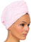 cosey - 2X Serviette Turban en Microfibre - Serviette de tête en Polaire pelucheuse 400 g/m², en Rose