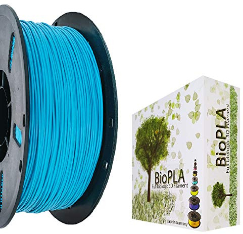 Bio PLA Filament 3D-Drucker PLA 1,75mm 1kg Spule Rolle (Blau Neon)