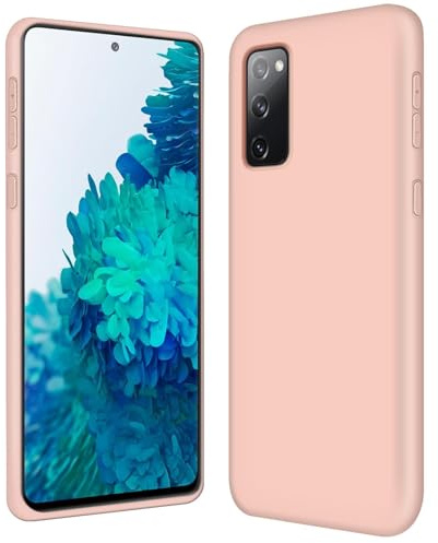 CoolGadget Schutzhülle TPU für Samsung Galaxy S20 FE, Silikonhülle, stoßfest, Kratzfest, kabelloses Laden, weiche Innenseite, Rosa