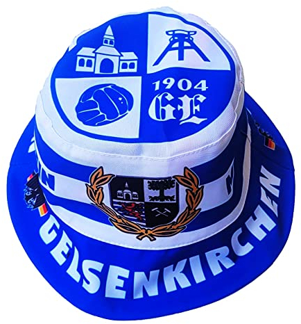 Generisch Gelsenkirchen Fan-Hut, Sonnenhut, Fischerhut, Anglerhut, MEHRFARBIG, Unisex, Polyester, Stadionbesuch, Sommer, Fußball, Schalke 04, Deutscher Fußball, HAT, Bucket, waschbar
