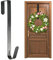 ZENO Door Wreath Hanger | Wreath Hanger for Front Door | Wreath Hanger | Black Wreath Hook | Multi Purpose Hook | Fits All Doors & Wreaths | Christmas Wreath Hanger | Christmas Wreath Hook
