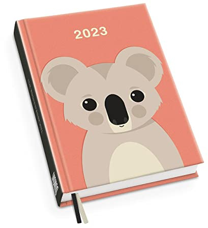 Koala Taschenkalender 2023 - Tier-Illustration von Dawid Ryski - Terminplaner mit Wochenkalendarium - Format 11,3 x 16,3 cm