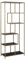 AC Design Furniture Jörn Asymmetrisches Bücherregal mit 5 Ablagen, H: 185 x B: 77 x T: 35 cm, Schwarz Esche/Gold, Holz/Metall, 1 Stk.