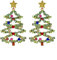 Clearine Weihnachtsbaum Ohrringe für Damen Christmas Star Marquise Kristall Strass Ohrringe Bunt Gold-Ton