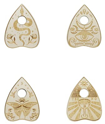 Faotup 4 Stück 10,7 x 8,9 cm schwarzer Buchsbaum-Mini-Kristallkugelständer, kleiner Holzkristallkugelständer, Kristallkugelständer für kleine Kelch-Muster